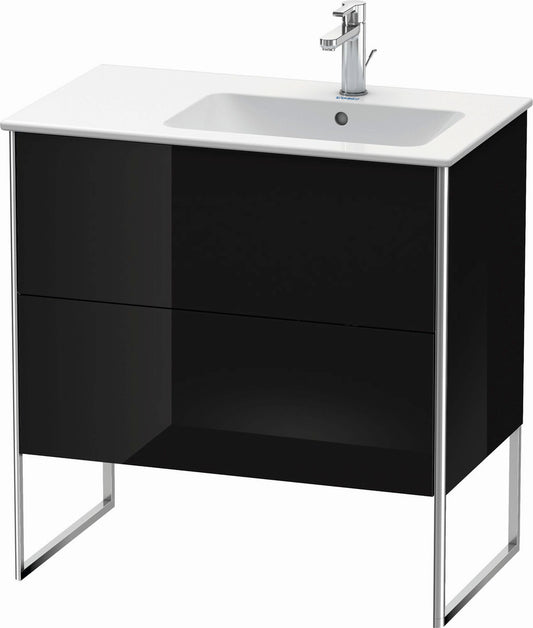 Duravit XSquare 32" Black Two Drawer Floorstanding Vanity Unit (XS445204040)