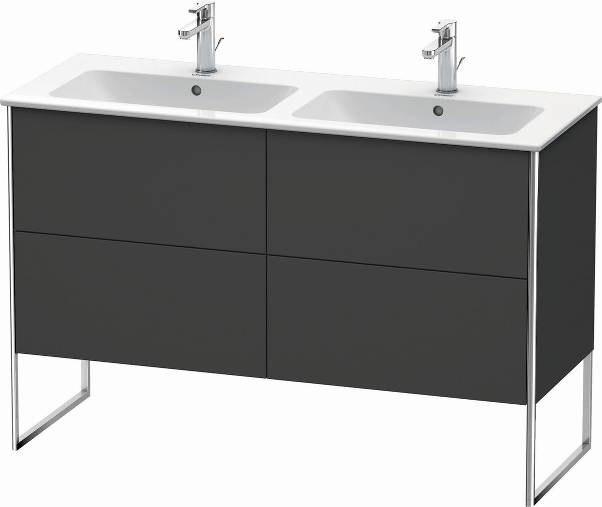 Duravit XSquare 50" Graphite Two Drawer Floorstanding Vanity Unit (XS444904949)