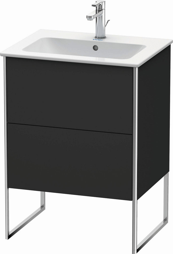 Duravit XSquare 24" Graphite Two Drawer Floorstanding Vanity Unit (XS444508080)