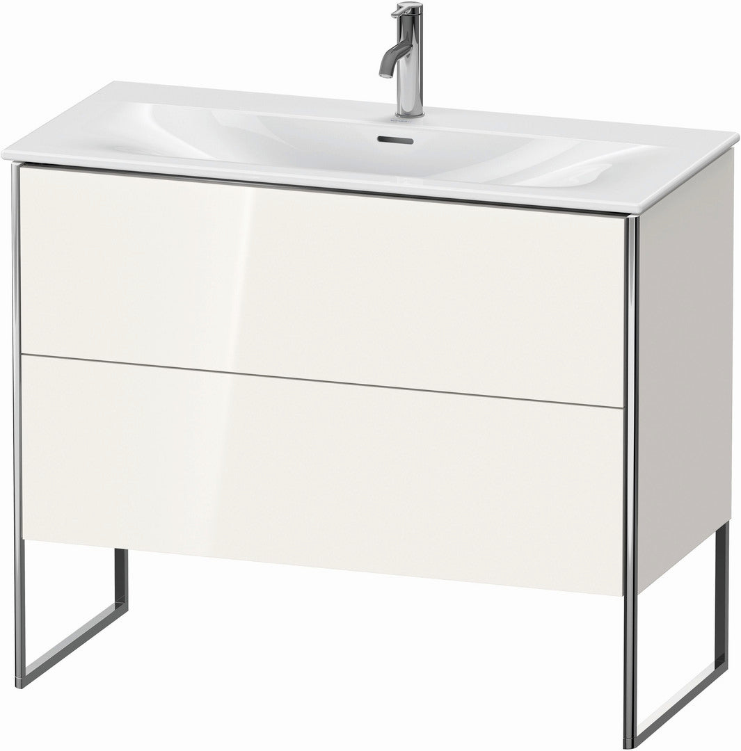 Duravit XSquare 40" White High Gloss Two Drawer Floorstanding Vanity Unit (XS452508585)