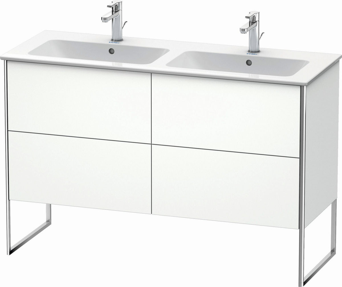 Duravit XSquare 50" White Matt Two Drawer Floorstanding Vanity Unit (XS444901818)