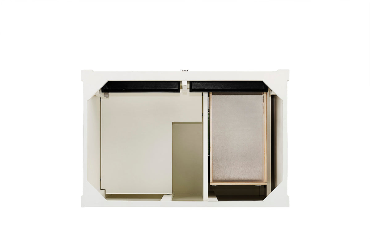 James Martin Vanities Brittany 36" Bright White Single Vanity With 3 CM Tajnar Eclos Top