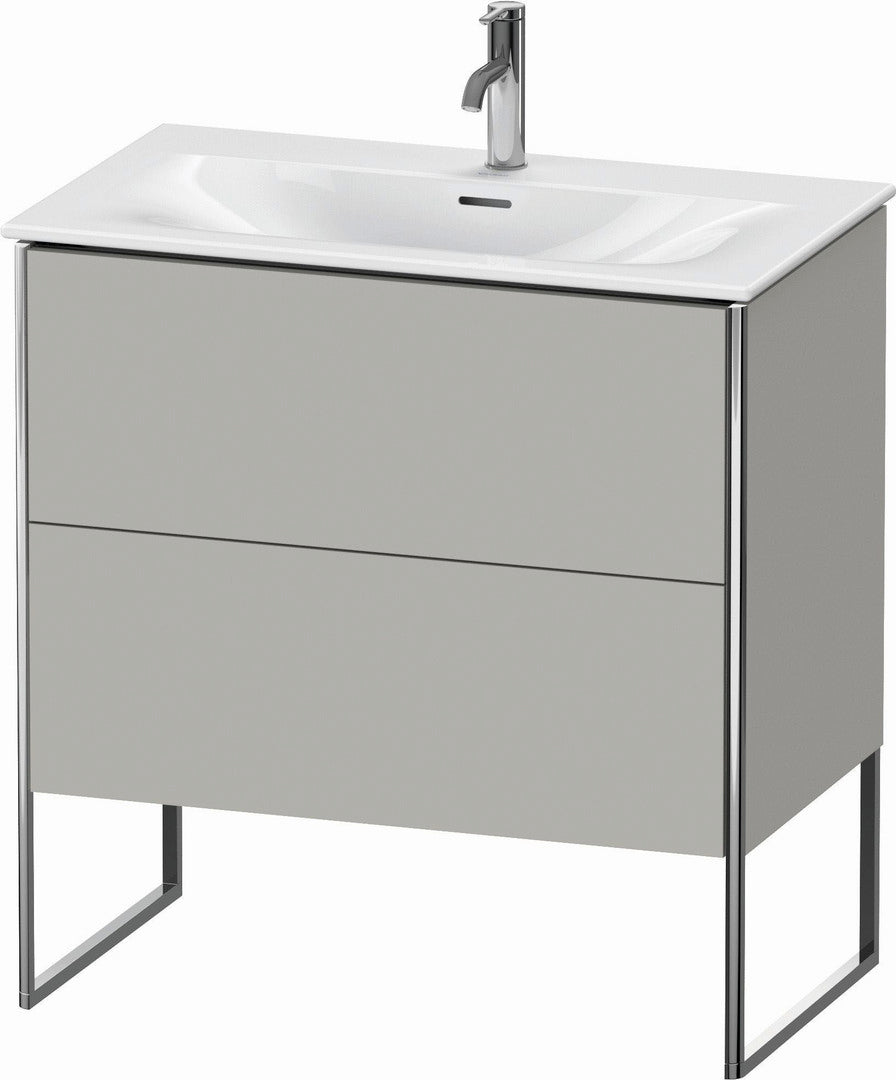Duravit XSquare 32" Concrete Gray Two Drawer Floorstanding Vanity Unit (XS452400707)