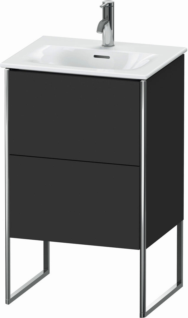 Duravit XSquare 20" Graphite Two Drawer Floorstanding Vanity Unit (XS452108080)