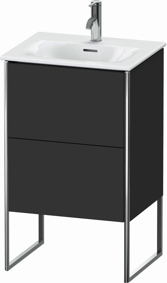 Duravit XSquare 20" Graphite Two Drawer Floorstanding Vanity Unit (XS452108080)