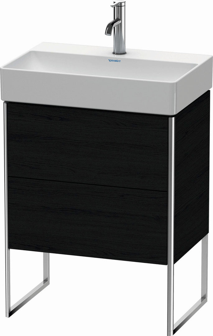 Duravit XSquare 23" Oak Black Two Drawer Floorstanding Vanity Unit (XS445301616)