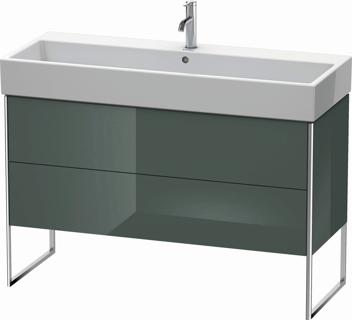 Duravit XSquare 47" Dolomite Gray Two Drawer Floorstanding Vanity Unit (XS447703838)