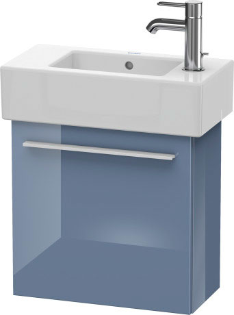 Duravit X-Large 18" x 17" x 9" Stone Blue High Gloss Finish One Door Wall-Mounted Vanity Unit (XL6208L4747)