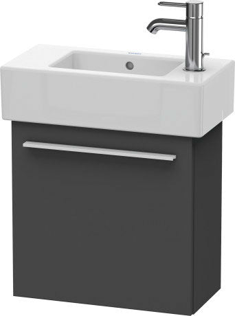 Duravit X-Large 18" x 17" x 9" Graphite Finish One Door Wall-Mounted Vanity Unit (XL6208L4949)