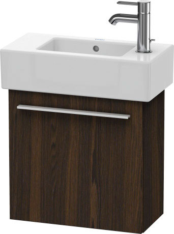 Duravit X-Large 18" x 17" x 9" Walnut Brushed Finish One Door Wall-Mounted Vanity Unit (XL6208L6969)