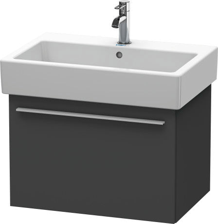 Duravit X-Large 26" x 18" x 17" Graphite Finish Wall-Mounted Vanity Unit (XL604204949)