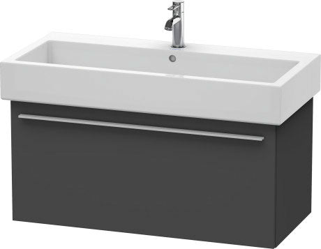 Duravit X-Large 37" x 18" x 17" Graphite Finish Wall-Mounted Vanity Unit (XL604604949)