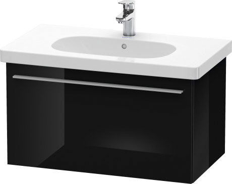 Duravit X-Large 31" x 18" x 18" Black Finish One Drawer Wall-Mounted Vanity Unit (XL604804040)