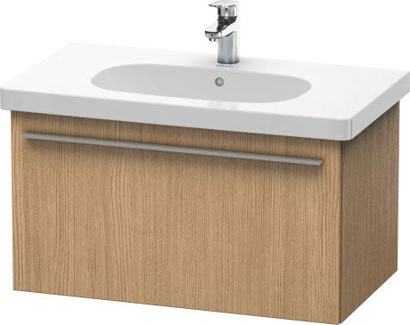 Duravit X-Large 31" x 18" x 18" European Oak Finish One Drawer Wall-Mounted Vanity Unit (XL604805252)