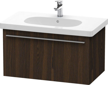 Duravit X-Large 31" x 18" x 18" Walnut Brushed Finish One Drawer Wall-Mounted Vanity Unit (XL604806969)
