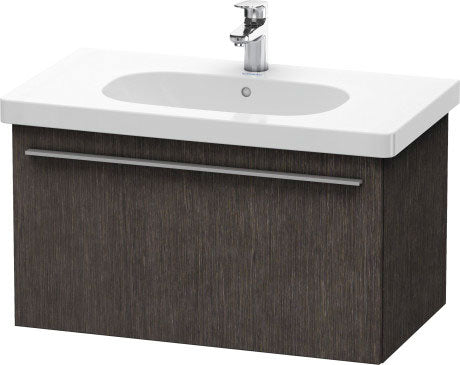 Duravit X-Large 31" x 18" x 18" Dark Brushed Oak Finish One Drawer Wall-Mounted Vanity Unit (XL604807272)