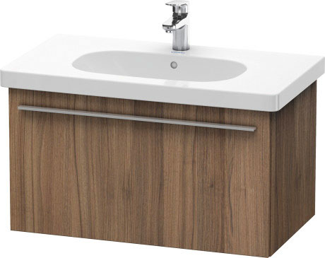 Duravit X-Large 31" x 18" x 18" Walnut Finish One Drawer Wall-Mounted Vanity Unit (XL604807979)