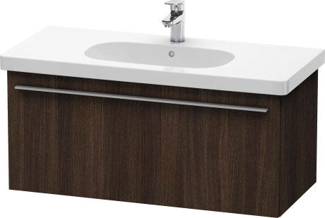 Duravit X-Large 39" x 18" x 18" Chestnut Dark Finish One Drawer Wall-Mounted Vanity Unit (XL604905353)