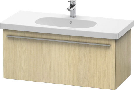 Duravit X-Large 39" x 18" x 18" Mediterranean Oak Finish One Drawer Wall-Mounted Vanity Unit (XL604907171)