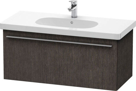 Duravit X-Large 39" x 18" x 18" Dark Brushed Oak Finish One Drawer Wall-Mounted Vanity Unit (XL604907272)