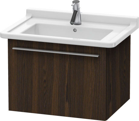 Duravit X-Large 24" x 18" x 18" Walnut Brushed Finish Wall-Mounted Vanity Unit (XL605606969)