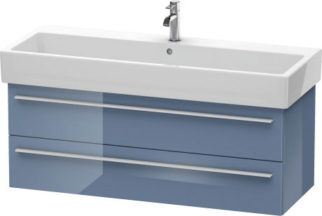 Duravit X-Large 45" x 18" x 17" Stone Blue High Gloss Finish Wall-Mounted Vanity Unit (XL634704747)