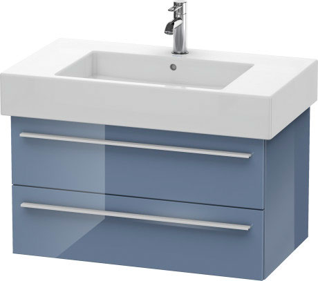 Duravit X-Large 31" x 18" x 18" Stone Blue High Gloss Finish Wall-Mounted Vanity Unit (XL635204747)