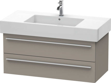 Duravit X-Large 39" x 18" x 18" Basalt Finish Wall-Mounted Vanity Unit (XL635304343)