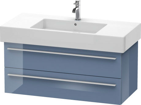 Duravit X-Large 39" x 18" x 18" Stone Blue High Gloss Finish Wall-Mounted Vanity Unit (XL635304747)
