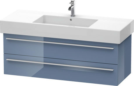 Duravit X-Large 47" x 18" x 18" Stone Blue High Gloss Finish Wall-Mounted Vanity Unit (XL635404747)