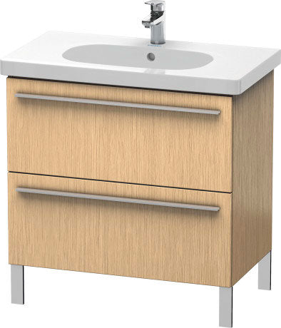 Duravit X-Large 31" x 26" x 18" Brushed Oak Finish Two Drawer Floorstanding Vanity Unit (XL651601212)