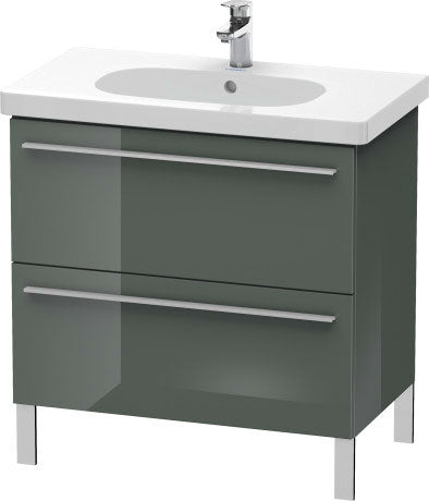 Duravit X-Large 31" x 26" x 18" Dolomite Gray Finish Two Drawer Floorstanding Vanity Unit (XL651603838)