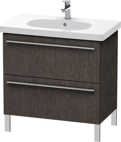 Duravit X-Large 31" x 26" x 18" Dark Brushed Oak Finish Two Drawer Floorstanding Vanity Unit (XL651607272)