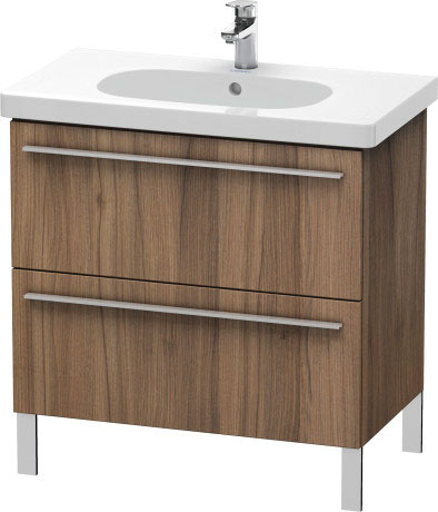 Duravit X-Large 31" x 26" x 18" Walnut Finish Two Drawer Floorstanding Vanity Unit (XL651607979)