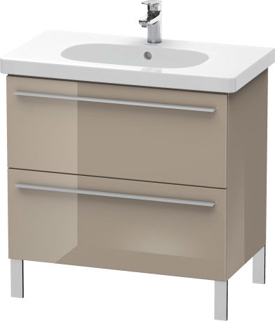 Duravit X-Large 31" x 26" x 18" Cappuccino Finish Two Drawer Floorstanding Vanity Unit (XL651608686)