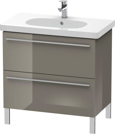 Duravit X-Large 31" x 26" x 18" Flannel Gray Finish Two Drawer Floorstanding Vanity Unit (XL651608989)