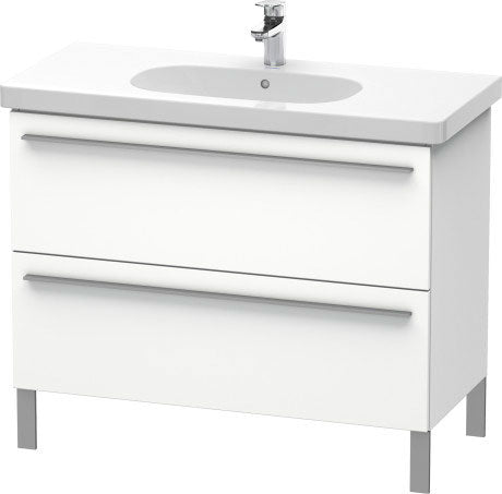 Duravit X-Large 39" x 26" x 18" White Finish Two Drawer Floorstanding Vanity Unit (XL651701818)