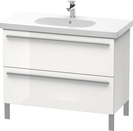 Duravit X-Large 39" x 26" x 18" White Finish Two Drawer Floorstanding Vanity Unit (XL651702222)