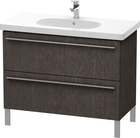 Duravit X-Large 39" x 26" x 18" Dark Brushed Oak Finish Two Drawer Floorstanding Vanity Unit (XL651707272)