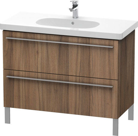 Duravit X-Large 39" x 26" x 18" Walnut Finish Two Drawer Floorstanding Vanity Unit (XL651707979)