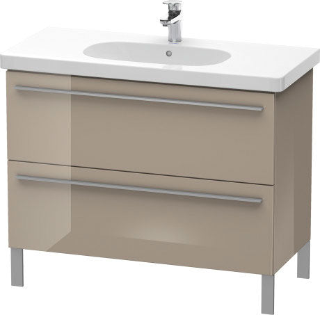 Duravit X-Large 39" x 26" x 18" Cappuccino Finish Two Drawer Floorstanding Vanity Unit (XL651708686)