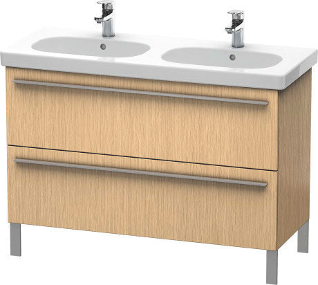 Duravit X-Large 45" x 26" x 18" Brushed Oak Finish Two Drawer Floorstanding Vanity Unit (XL651801212)