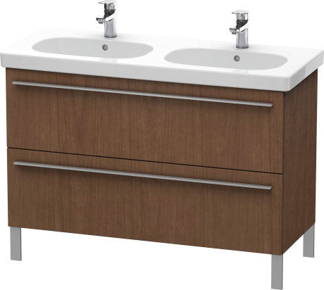 Duravit X-Large 45" x 26" x 18" American Walnut Finish Two Drawer Floorstanding Vanity Unit (XL651801313)