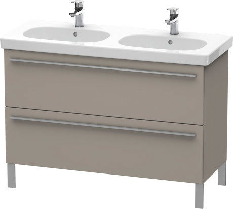 Duravit X-Large 45" x 26" x 18" Basalt Finish Two Drawer Floorstanding Vanity Unit (XL651804343)