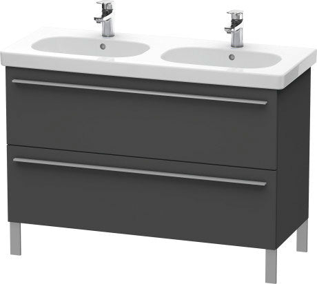 Duravit X-Large 45" x 26" x 18" Graphite Finish Two Drawer Floorstanding Vanity Unit (XL651804949)