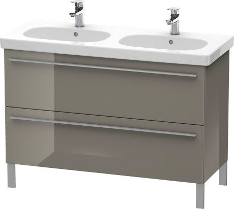 Duravit X-Large 45" x 26" x 18" Flannel Gray Finish Two Drawer Floorstanding Vanity Unit (XL651808989)