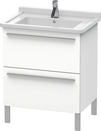 Duravit X-Large 26" x 26" x 18" White Finish Two Drawer Floorstanding Vanity Unit (XL653501818)