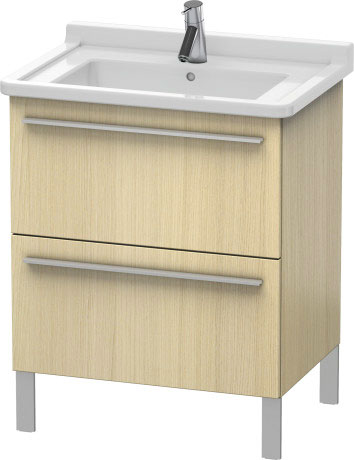 Duravit X-Large 26" x 26" x 18" Mediterranean Oak Finish Two Drawer Floorstanding Vanity Unit (XL653507171)