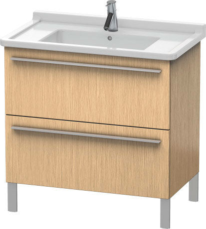Duravit X-Large 31" x 26" x 18" Brushed Oak Finish Two Drawer Floorstanding Vanity Unit (XL653601212)