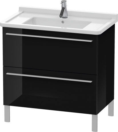 Duravit X-Large 31" x 26" x 18" Black Finish Two Drawer Floorstanding Vanity Unit (XL653604040)